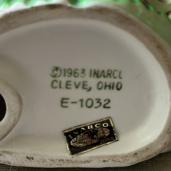 Inarco 1963 porcelain girl with flowers figurine, E-1032, original stickers - Picture 9 of 13